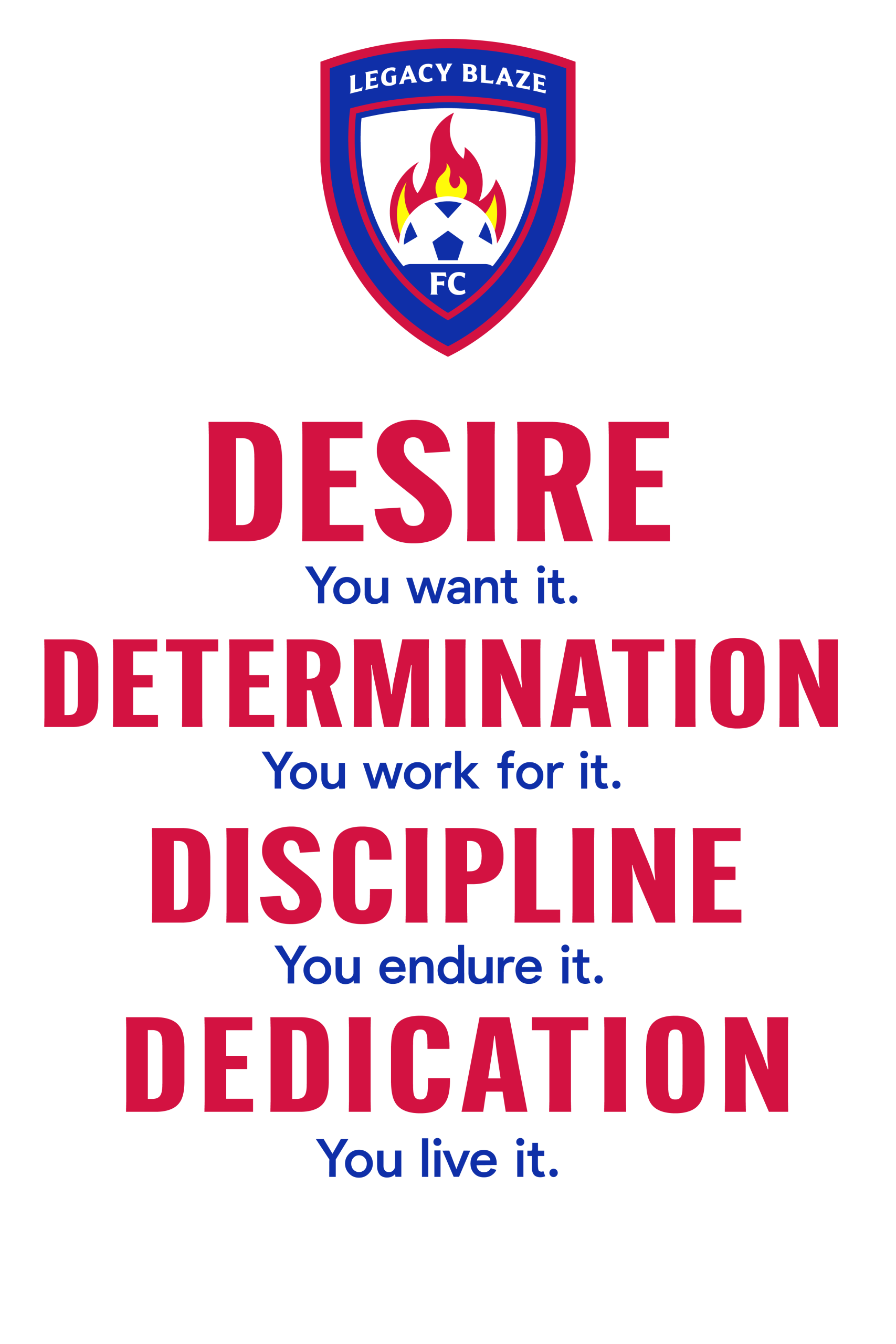Desire, Determination, Discipline, Dedication
